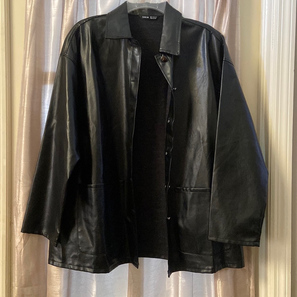 Faux leather jacket